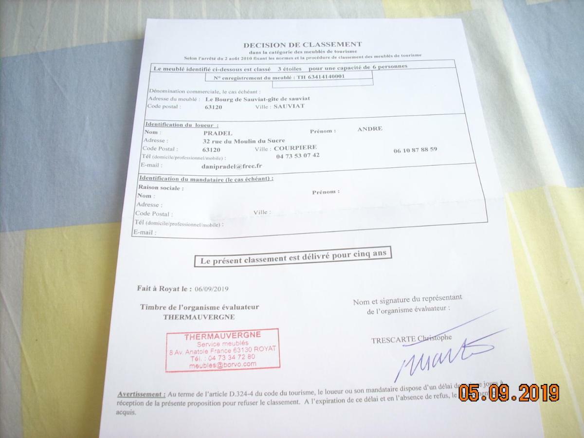 gite de Sauviat 25 chemin du grand Pacher le bourg de Sauviat 63120 Extérieur photo